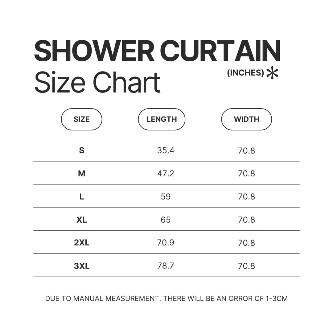 Shower Curtain Size Chart - Gurren Lagann Merch