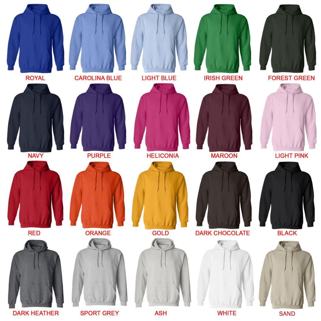 hoodie color chart - Gurren Lagann Merch