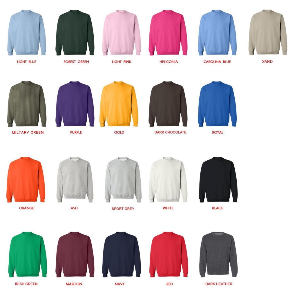 sweatshirt color chart - Gurren Lagann Merch