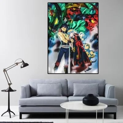 Gurren Lagann Anime Poster Home Room Decor Aesthetic Art Wall Painting Stickers 4 - Gurren Lagann Merch