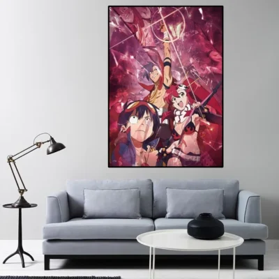 Gurren Lagann Anime Poster Home Room Decor Aesthetic Art Wall Painting Stickers 6 - Gurren Lagann Merch