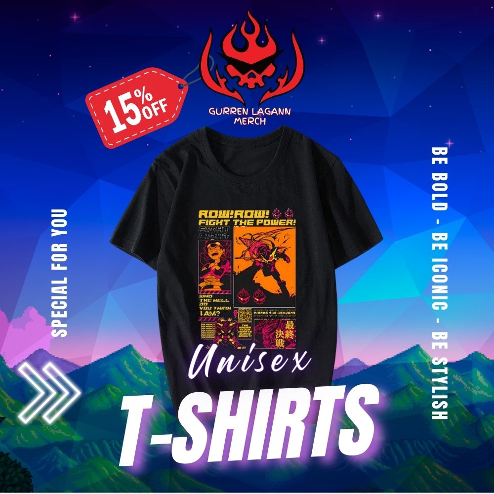 Gurren Lagann Merch T shirts - Gurren Lagann Merch