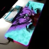 Tengen Toppa Gurren Lagann Gamer Soft RGB Mousepad XXL Locking Edge Large Mouse Pad With LED 11 - Gurren Lagann Merch