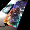 Tengen Toppa Gurren Lagann Gamer Soft RGB Mousepad XXL Locking Edge Large Mouse Pad With LED 2 - Gurren Lagann Merch