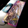 Tengen Toppa Gurren Lagann Gamer Soft RGB Mousepad XXL Locking Edge Large Mouse Pad With LED 4 - Gurren Lagann Merch