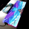 Tengen Toppa Gurren Lagann Gamer Soft RGB Mousepad XXL Locking Edge Large Mouse Pad With LED 6 - Gurren Lagann Merch