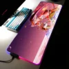 Tengen Toppa Gurren Lagann Gamer Soft RGB Mousepad XXL Locking Edge Large Mouse Pad With LED 9 - Gurren Lagann Merch