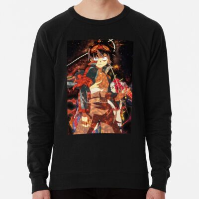 ssrcolightweight sweatshirtmensblack lightweight raglan sweatshirtfrontsquare productx1000 bgf8f8f8 11 - Gurren Lagann Merch