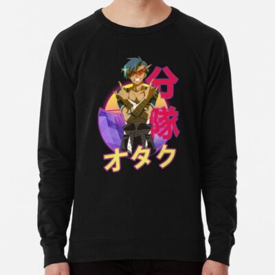 ssrcolightweight sweatshirtmensblack lightweight raglan sweatshirtfrontsquare productx1000 bgf8f8f8 12 - Gurren Lagann Merch